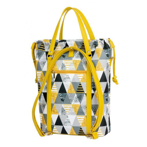 Bora 3 az 1-ben Maxi (hátizsák, kézitáska, válltáska) okker/okker geometrikus