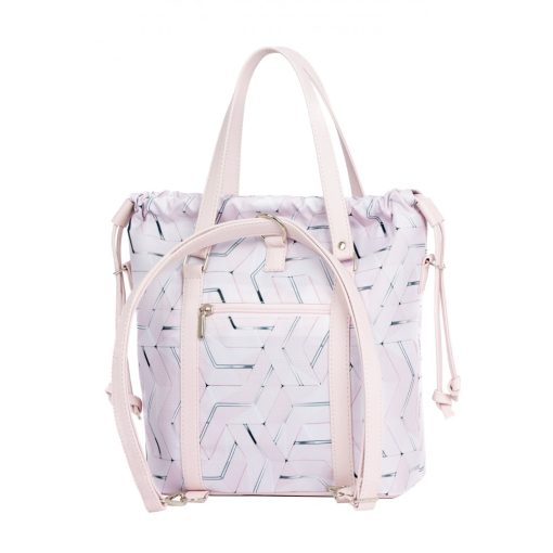 Bora 3 az 1-ben Mini (hátizsák, kézitáska, válltáska) púder/púder geometrikus