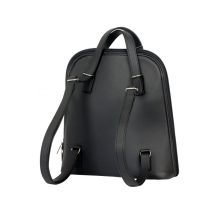 Cintia 2 az 1-ben háti- és válltáska fekete/ezüst csillám 