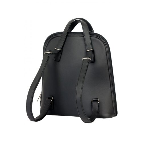 Cintia 2 az 1-ben háti- és válltáska fekete/ezüst csillám 