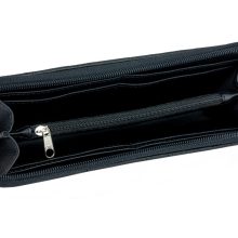 Elin pénztárca maxi fekete/lila tollas