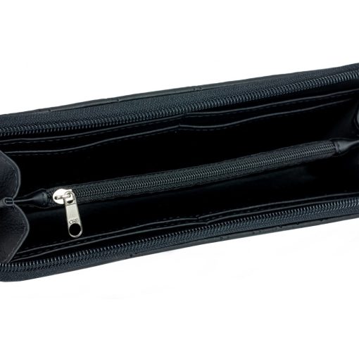 Elin pénztárca maxi fekete/lila tollas