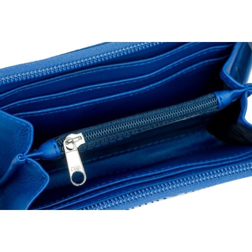 Elin pénztárca mini királykék/kék kör minta