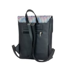 Inez fedeleles hátizsák mini fekete/kötött minta