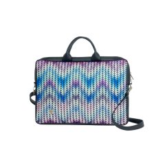 Kloé laptoptáska fekete/fonott minta