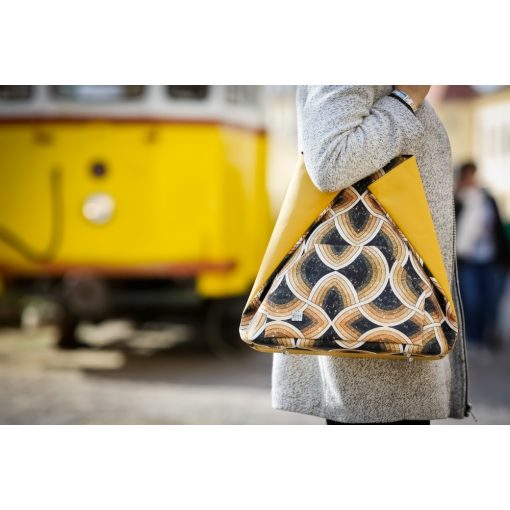 Alexia shopper fekete/fonott minta