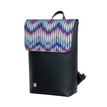 Inez fedeles hátizsák maxi fekete/kötött minta