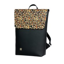 Inez fedeles hátizsák maxi fekete/párduc minta