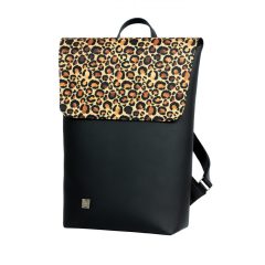 Inez fedeles hátizsák maxi fekete/párduc minta