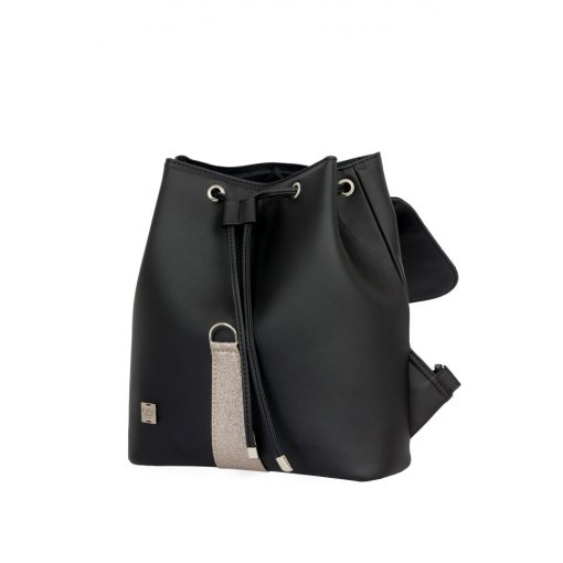 Maya hátizsák fekete/pezsgő csillám