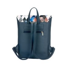 Inez fedeleles hátizsák mini sötétkék/kék háromszöges