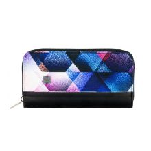 Elin pénztárca maxi fekete/lila mozaik