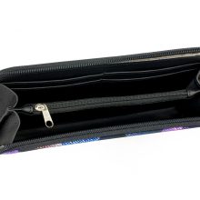 Elin pénztárca maxi fekete/lila mozaik