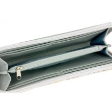 Elin pénztárca maxi világosszürke/virágminta