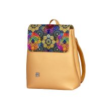 Kora mini cserélhető fedeles hátizsák világosbronz/mandala