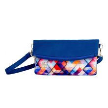 Léda borítéktáska királykék/kék mozaik