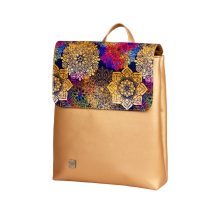 Kora maxi cserélhető fedeles hátizsák világosbronz/mandala