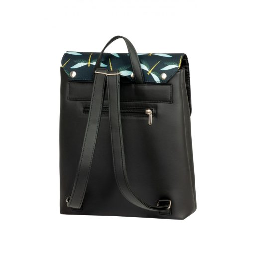 Kora maxi cserélhető fedeles hátizsák fekete/szitakötő