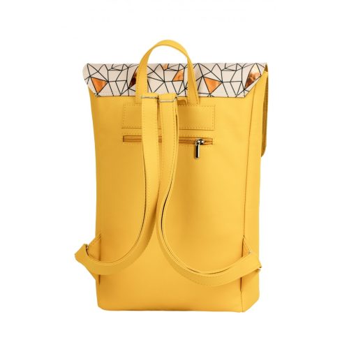 Inez fedeles hátizsák maxi okker/bézs háromszög