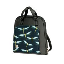 Cintia 2 az 1-ben háti- és válltáska fekete/szitakötő 