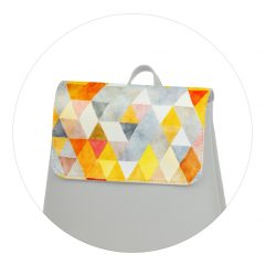 Kora mini fedél okker/sárga háromszöges