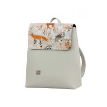 Kora mini cserélhető fedeles hátizsák világos szürke/ rókás