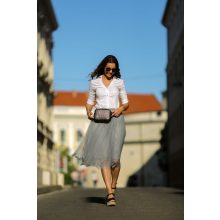 Írisz 2 az 1-ben mini válltáska és övtáska világosszürke/ dzsungel