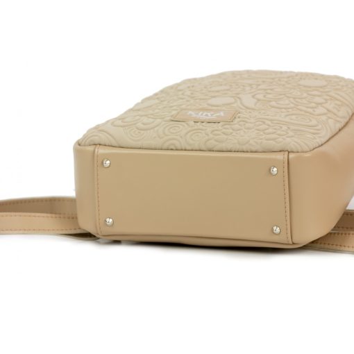 Lara prémium bőr hátizsák bézs