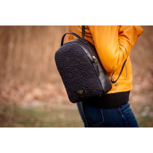 Lara prémium bőr hátizsák bordó