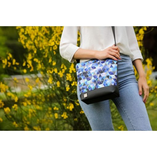 Atina válltáska maxi fekete/párduc minta