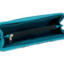 Elin pénztárca maxi türkíz/ kaptár minta