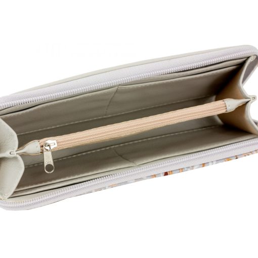 Elin pénztárca maxi világosszürke/ rókás