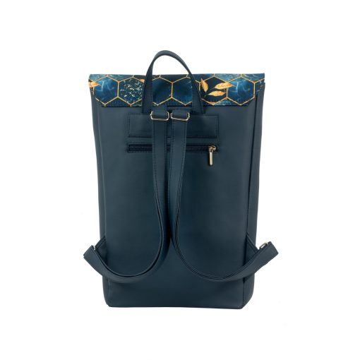 Inez fedeles hátizsák maxi sötétkék/ kaptár minta