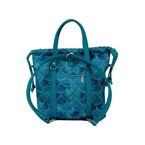 Bora 3 az 1-ben Mini (hátizsák, kézitáska, válltáska) türkíz/ sellő