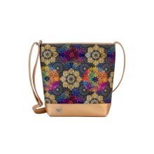 Atina válltáska maxi fekete/párduc minta