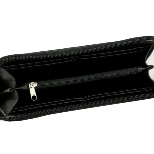 Elin pénztárca maxi Fekete 3D hullámminta