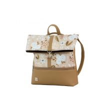 Ilka roll 2 az 1-ben világosbarna/ virágminta