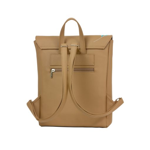 Inez fedeleles hátizsák mini világosbarna/ hímzett róka