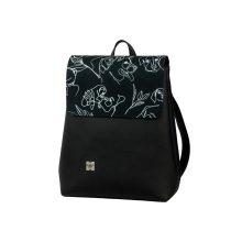 Kora mini cserélhető fedeles hátizsák púder/ púder virág