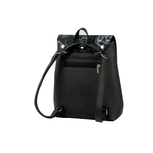 Kora mini cserélhető fedeles hátizsák púder/ púder virág