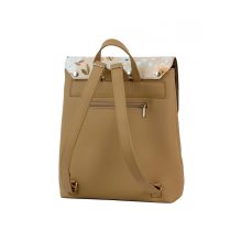 Kora maxi cserélhető fedeles hátizsák ezüst /okker geometrikus