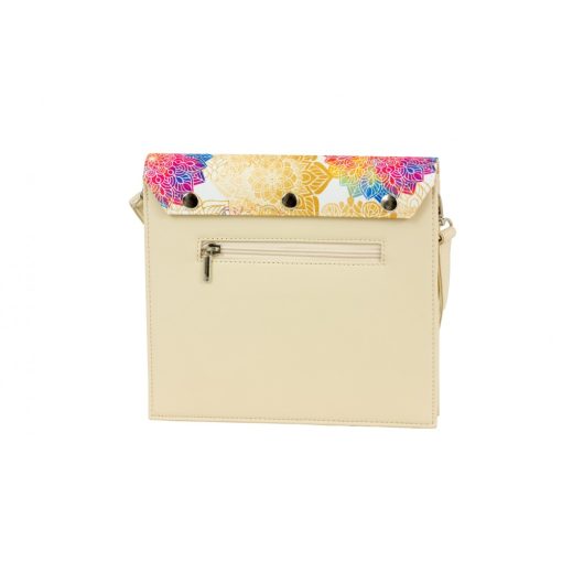 Szófia crossbody táska fehér/ levél minta