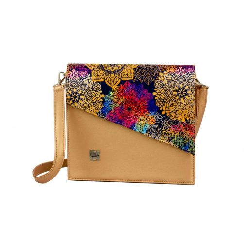 Szófia crossbody táska világosbronz/ mandala