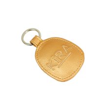 Kulcstartó világosbronz/ hímzett kutyus