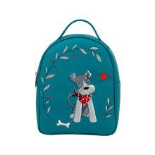 Lara hátizsák hímzett sötètkèk /  hímzett róka