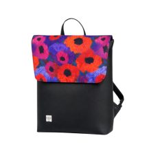 Inez fedeleles hátizsák mini Fekete/ virágok