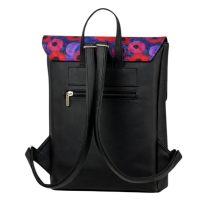 Inez fedeleles hátizsák mini Fekete/ virágok