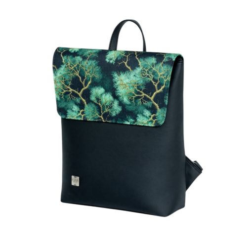 Inez fedeleles hátizsák mini Fekete/ fák