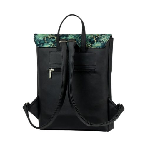 Inez fedeleles hátizsák mini Fekete/ fák
