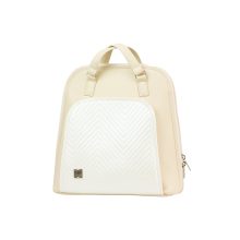 Cintia 2 az 1-ben háti- és válltáska Bézs/ fehér 3d